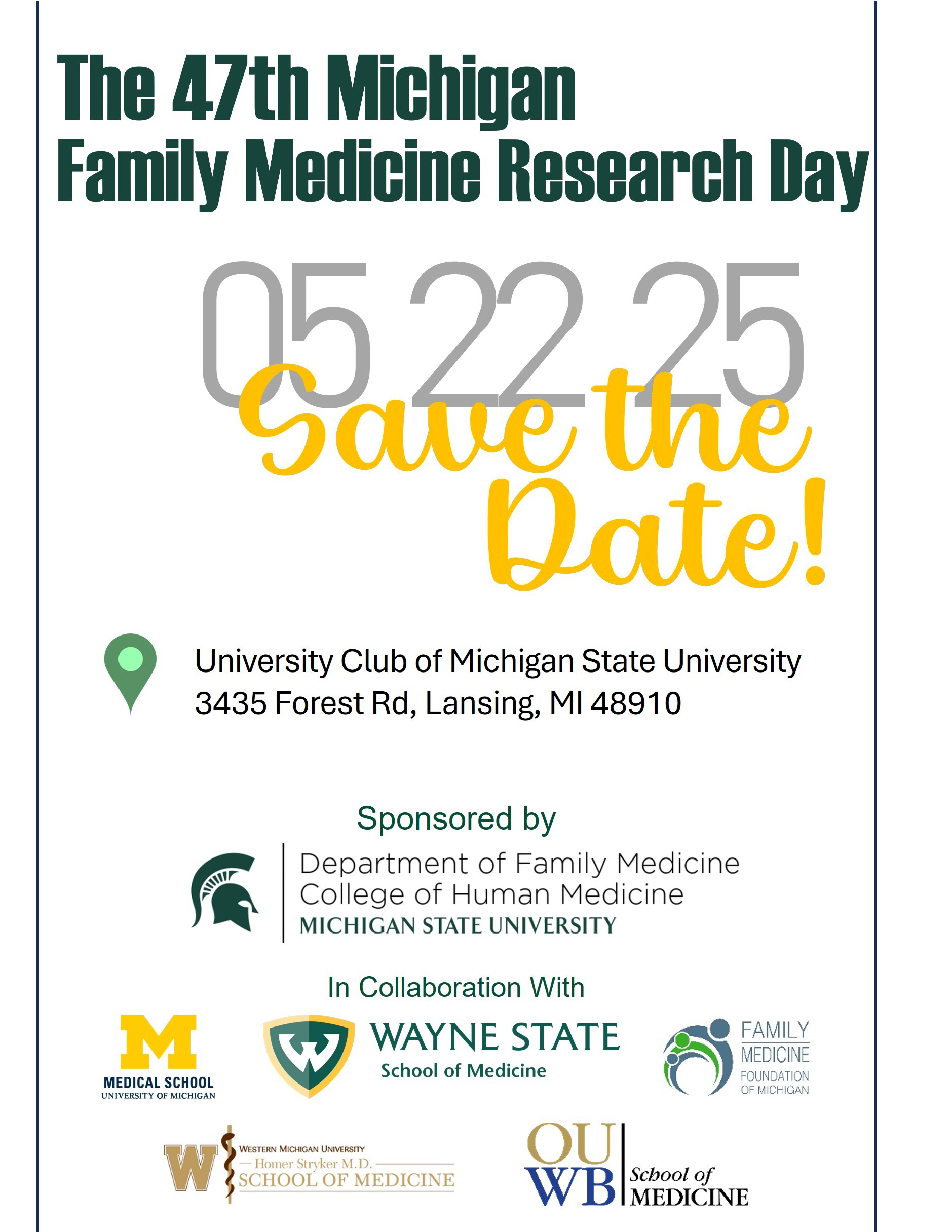 2024 Family Medicine Research Day Save the Date